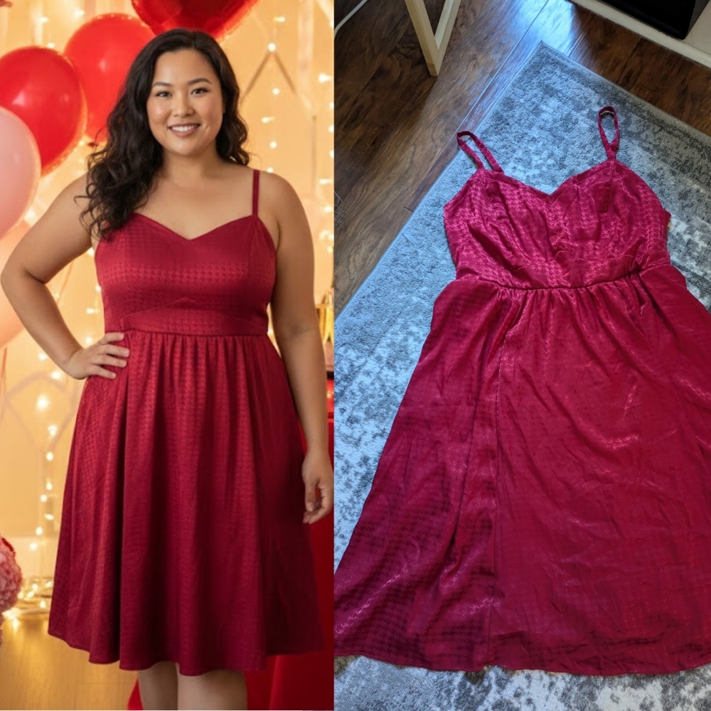 torrid Red Sleeveless Fit-and-Flare Mini Dress